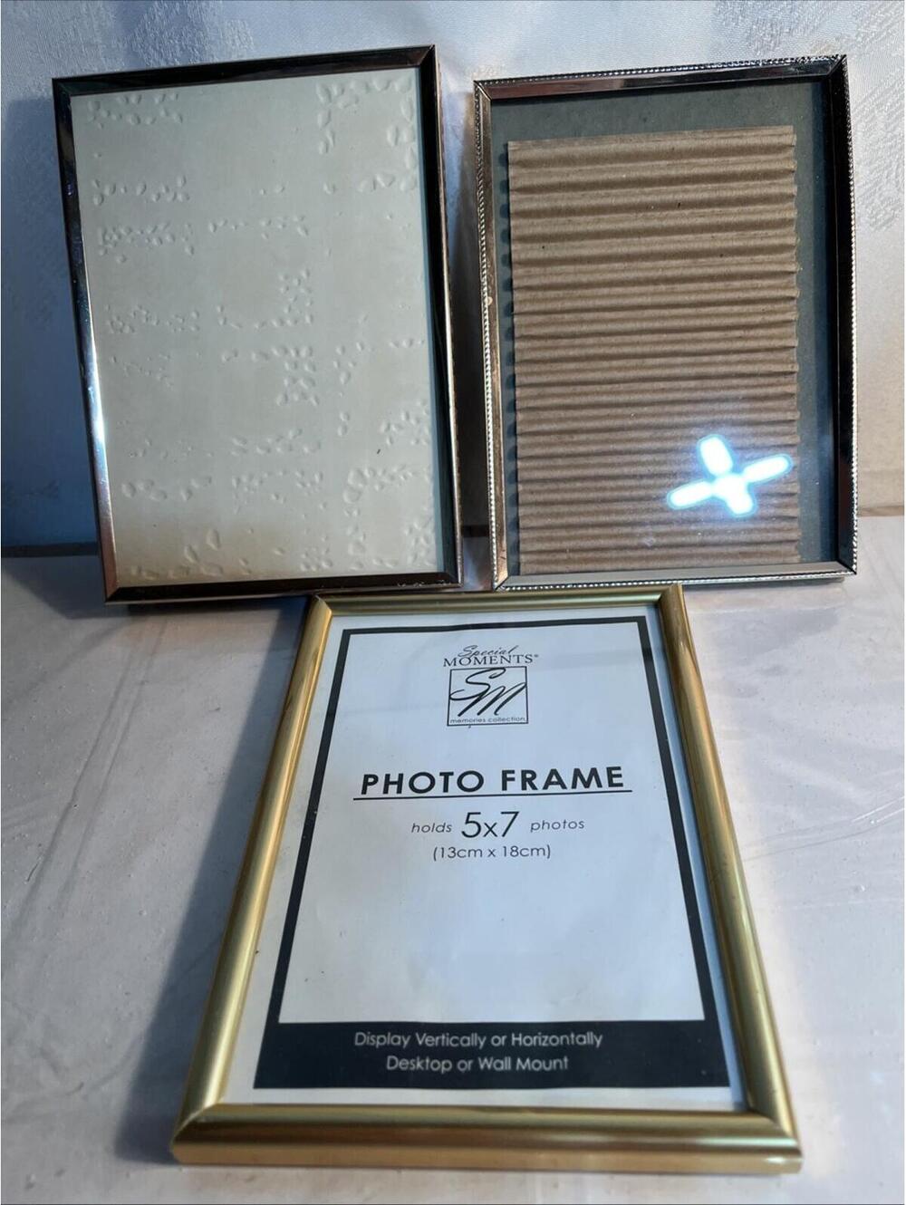 Lot Of 3 Gold Vintage Frames - 5 X7
